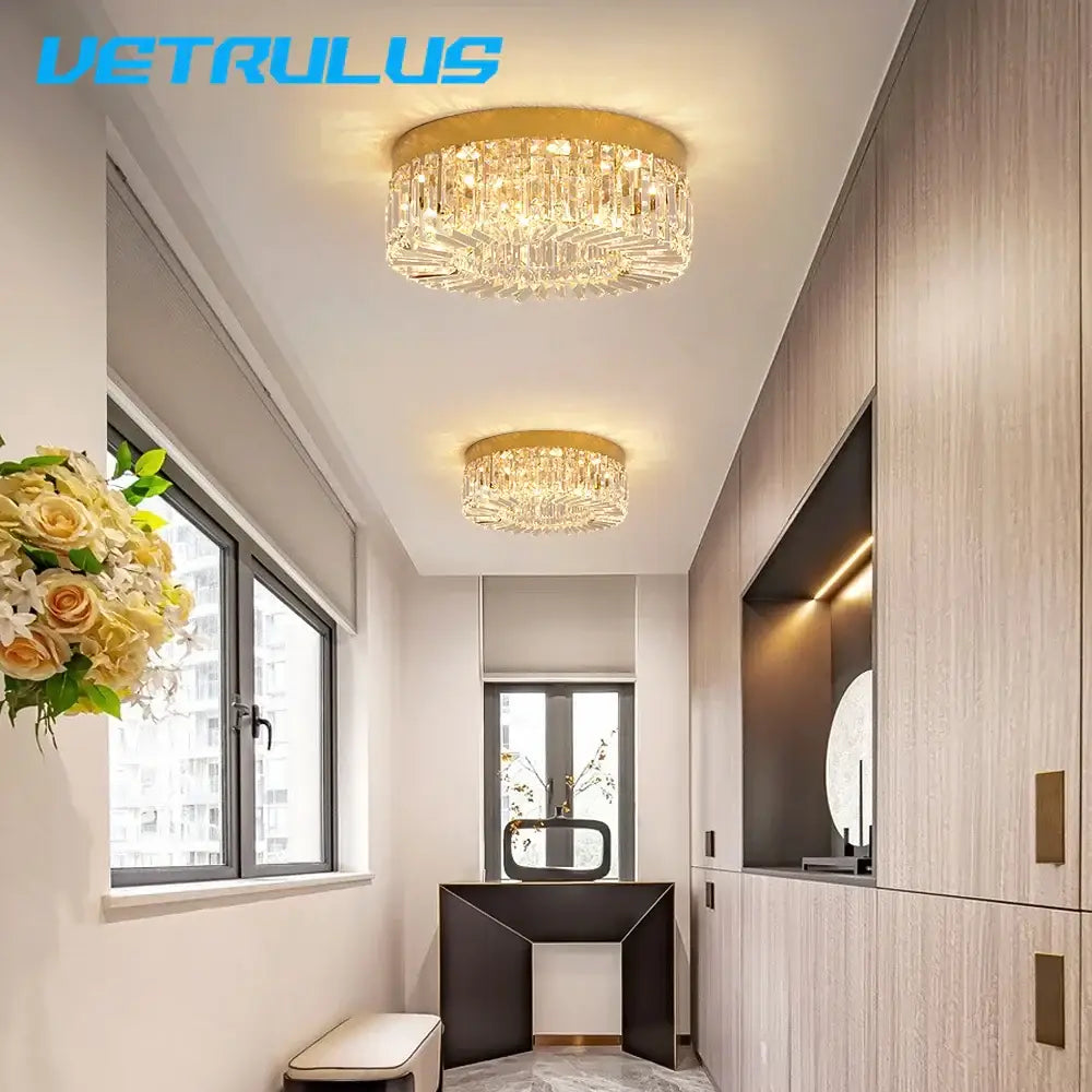 Modern gold decorbites crystal ceiling chandelier for dining room