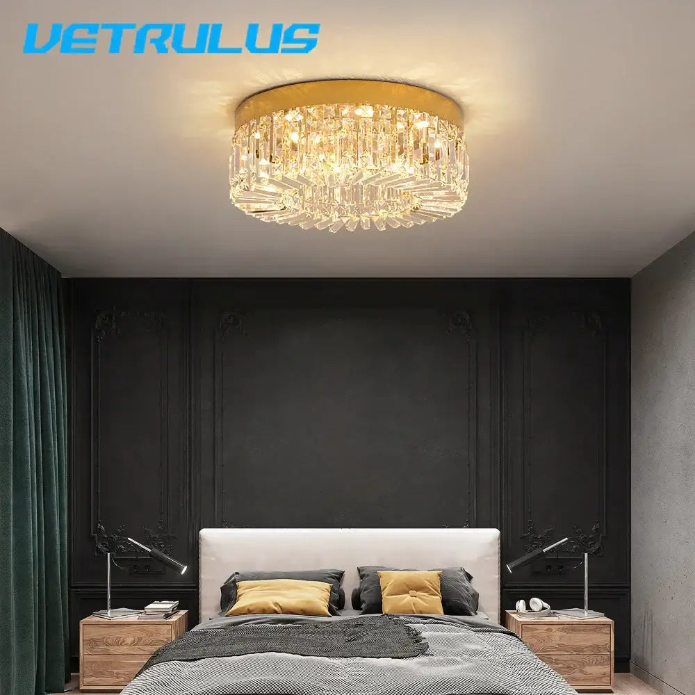 Modern gold decorbites crystal ceiling chandelier for dining room