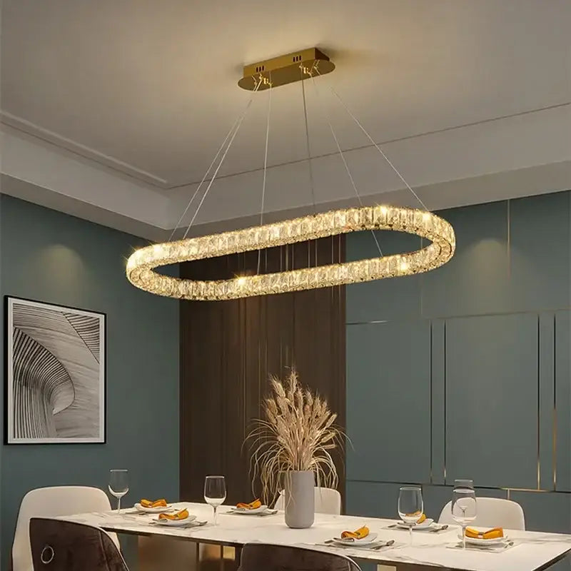 Modern gold decorbites crystal ceiling chandelier living room light