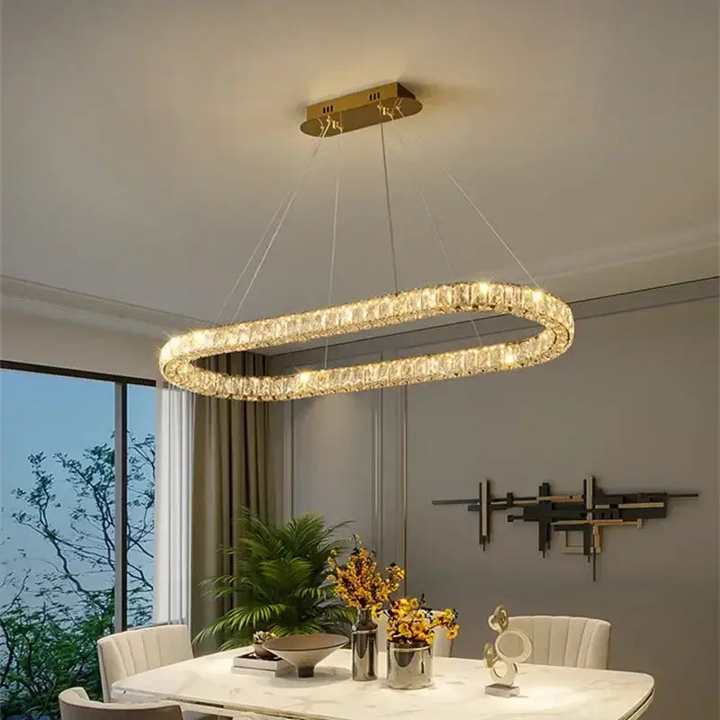 Modern gold decorbites crystal ceiling chandelier living room light