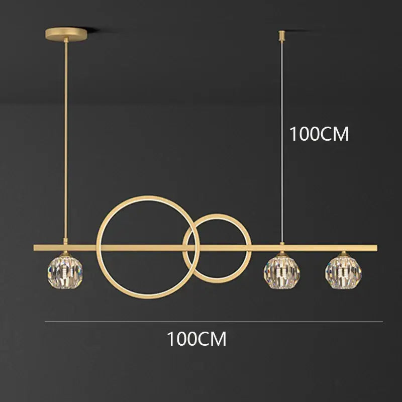 Modern gold decorbites crystal chandelier dining room pendant light