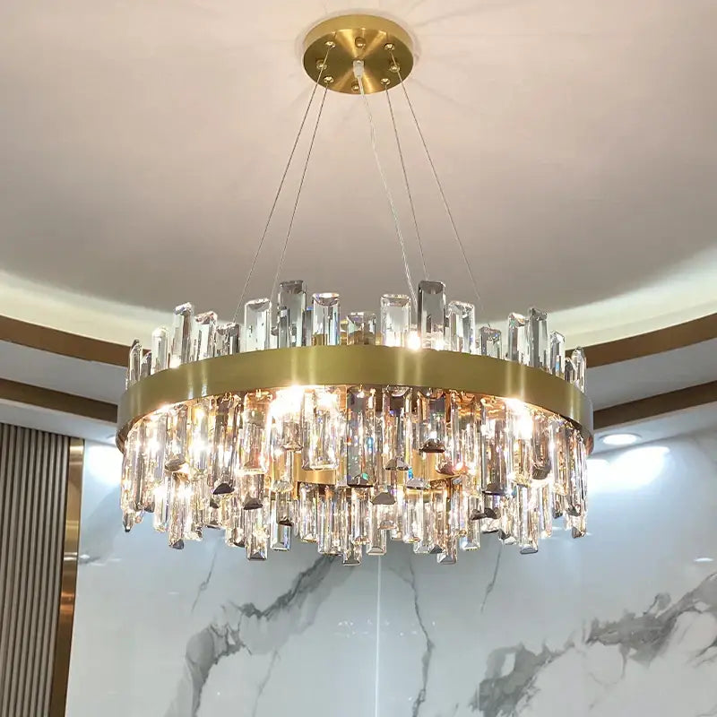 Modern gold decorbites crystal chandelier for living room