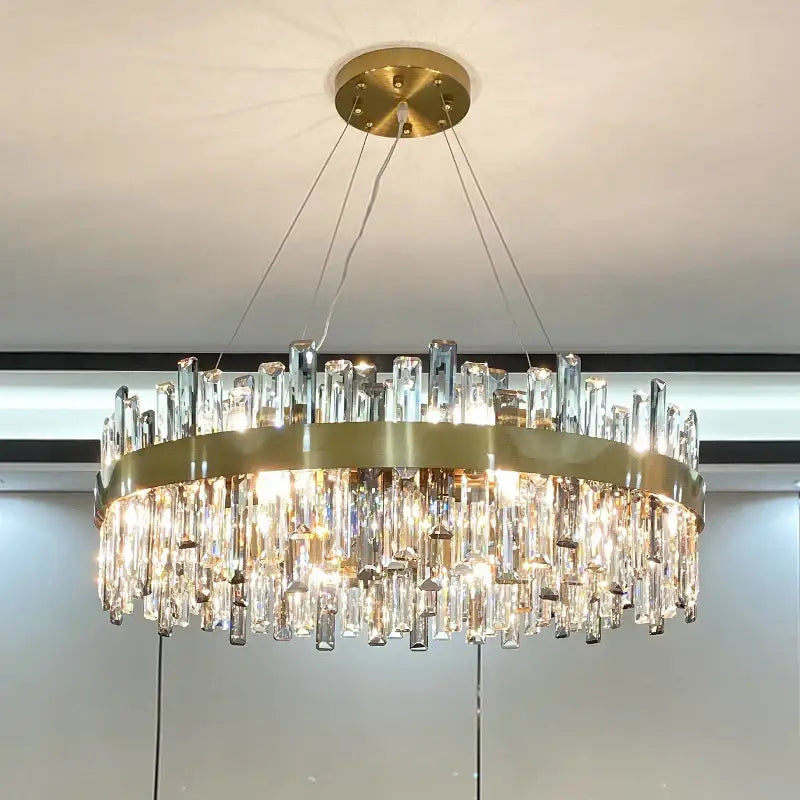 Modern gold decorbites crystal chandelier for living room