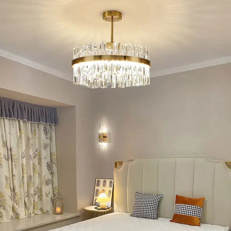 Modern gold decorbites crystal chandelier for living room dining room