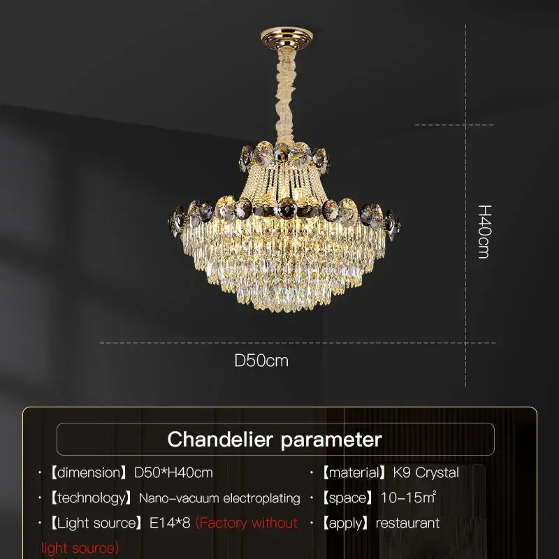 Modern gold decorbites crystal chandelier for living room