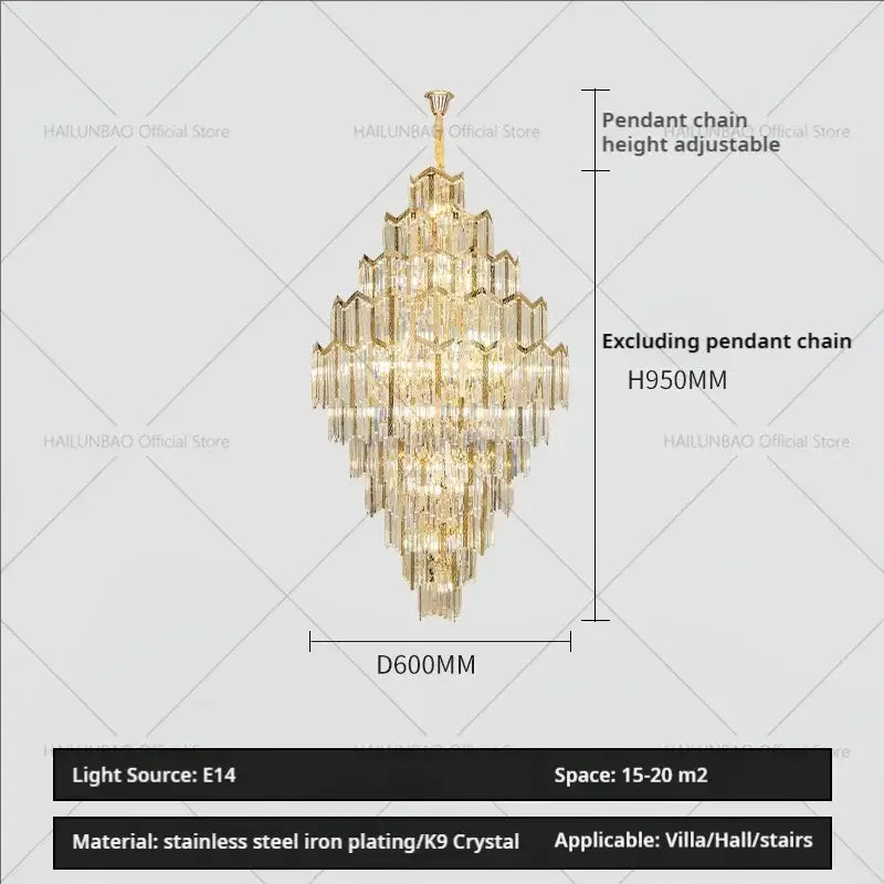 Modern gold decorbites crystal chandelier for living room loft