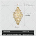 Modern gold decorbites crystal chandelier for living room loft