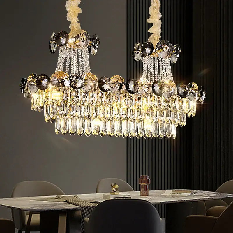 Modern gold decorbites crystal chandelier for living room