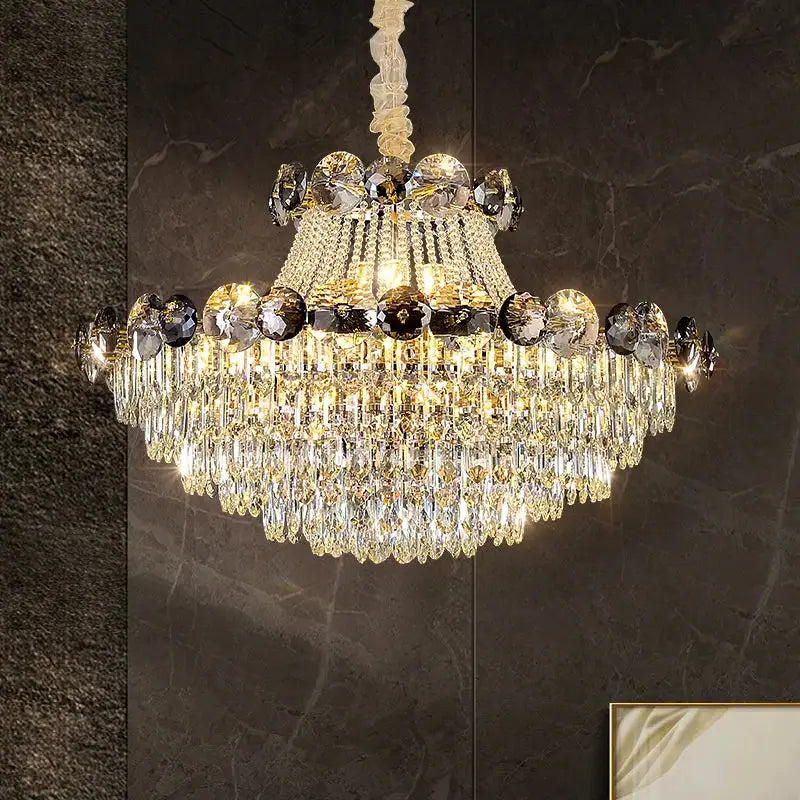 Modern gold decorbites crystal chandelier for living room