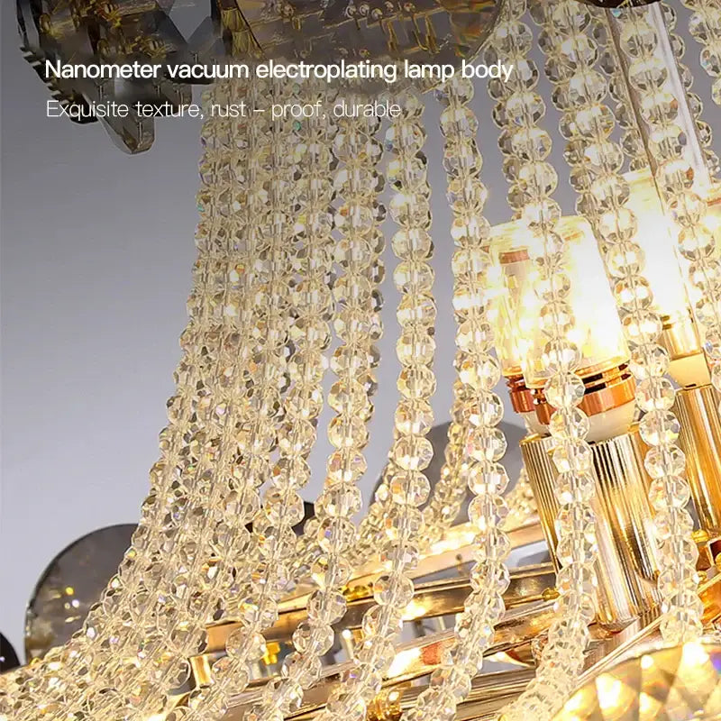 Modern gold decorbites crystal chandelier for living room