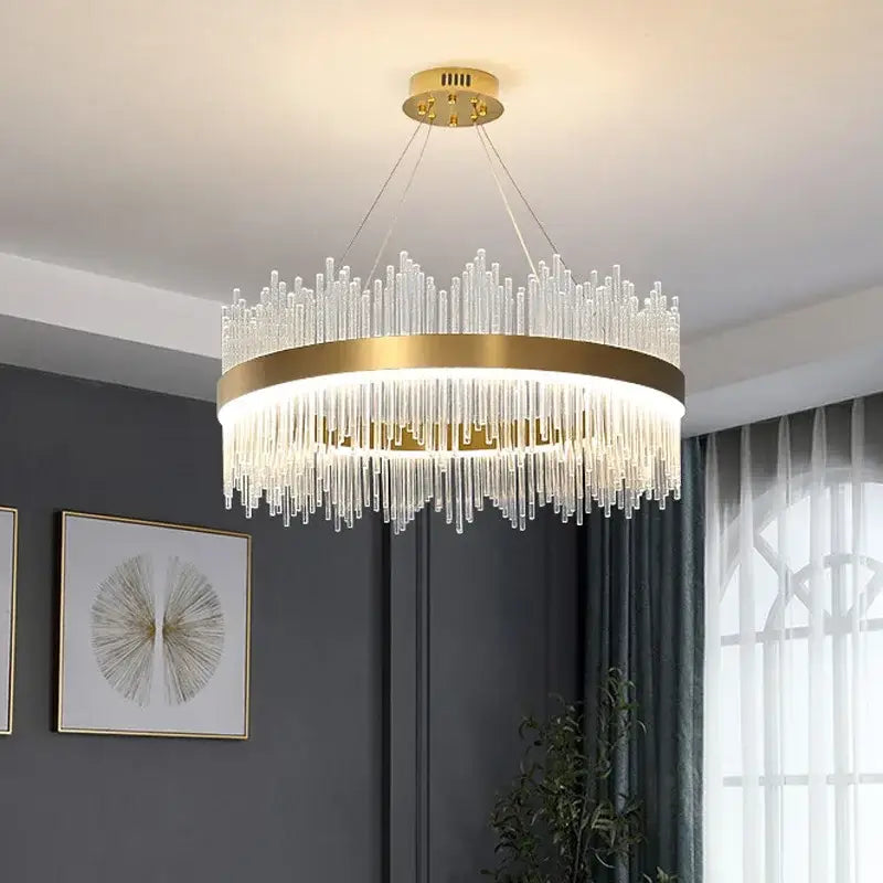 Modern gold decorbites crystal chandelier for living room