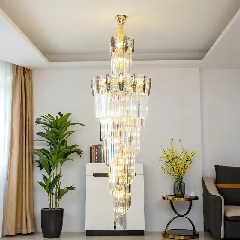 Modern gold decorbites crystal chandelier for staircase living room