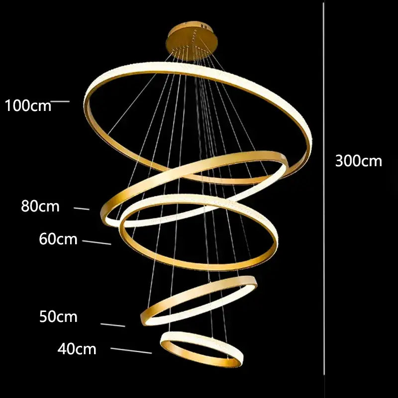 Modern gold decorbites crystal chandelier staircase living room light