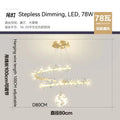 Modern gold decorbites crystal flower chandelier living room light