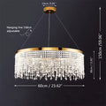 Modern gold decorbites crystal led ceiling chandelier dining room