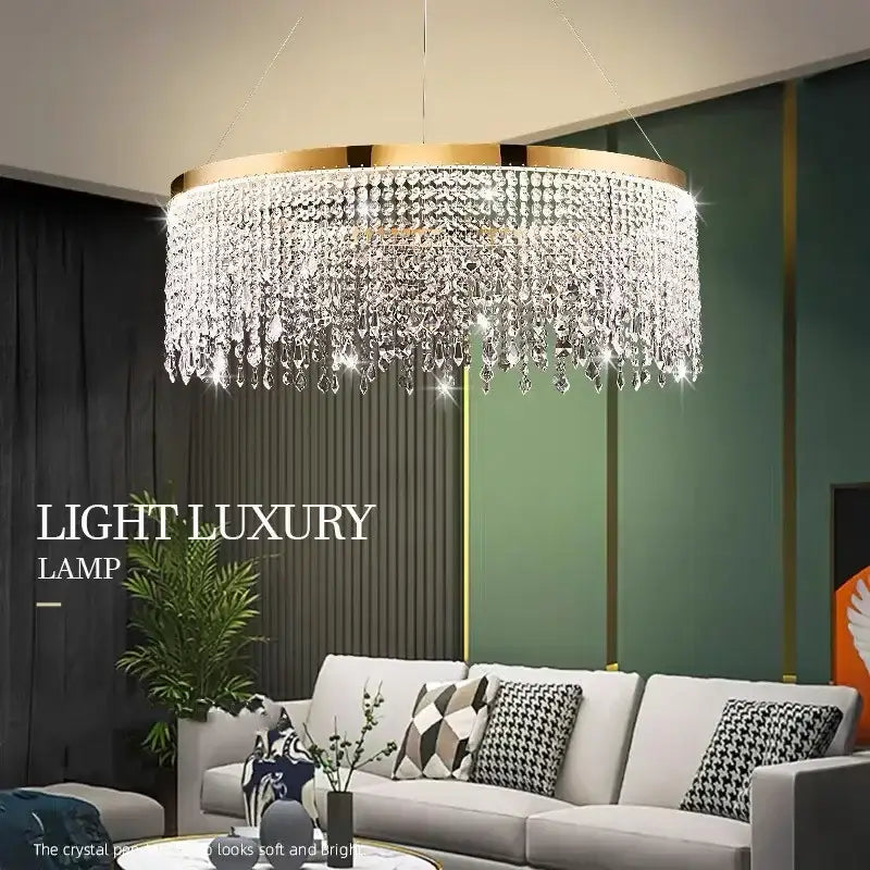 Modern gold decorbites crystal led ceiling chandelier dining room