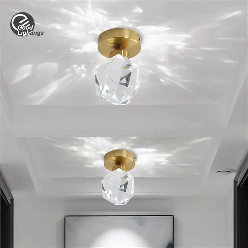 Modern gold decorbites crystal led ceiling light living room
