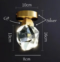 Modern gold decorbites crystal led ceiling light living room