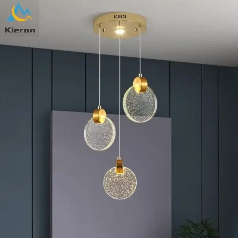 Modern gold decorbites crystal led chandelier bedroom pendant light