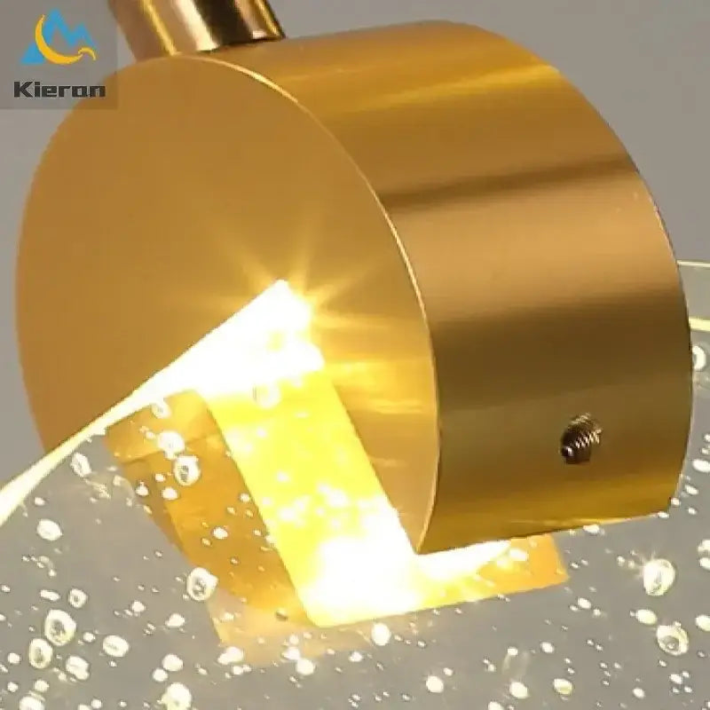 Modern gold decorbites crystal led chandelier bedroom pendant light
