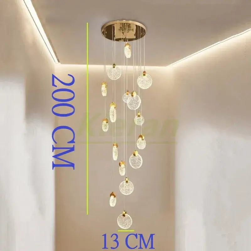 Modern gold decorbites crystal led chandelier bedroom pendant light