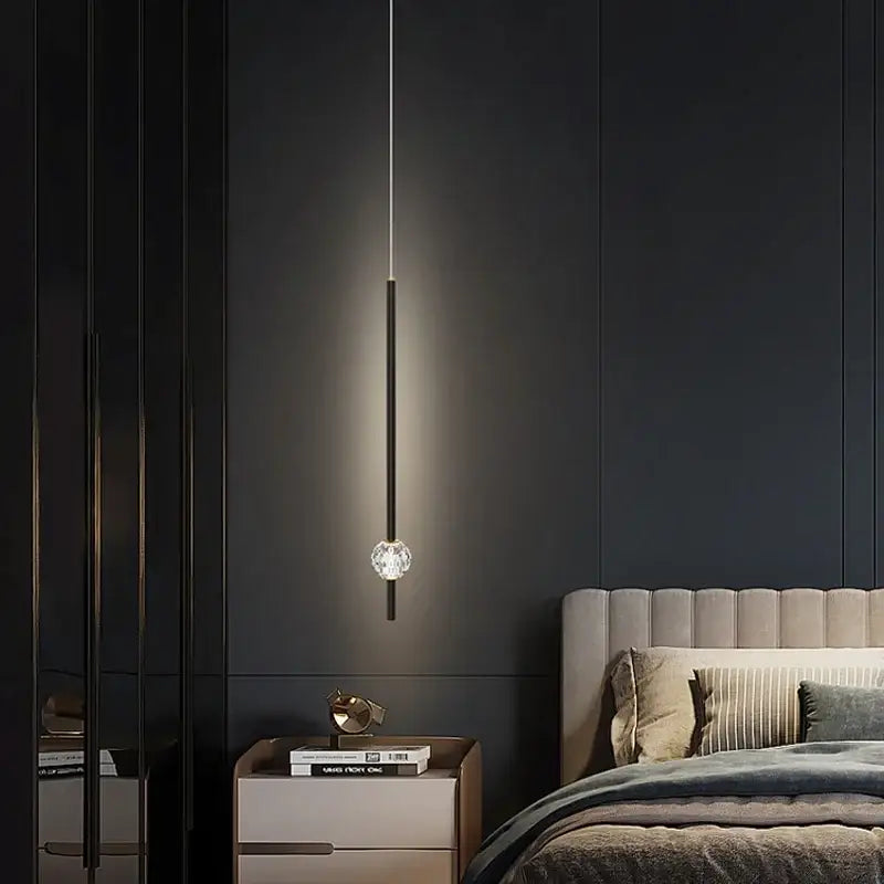 Modern gold decorbites crystal led chandelier bedroom pendant light
