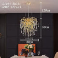 Modern gold decorbites crystal led chandelier dining room light