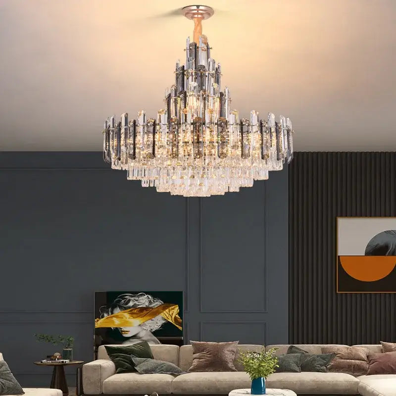 Modern gold decorbites crystal led chandelier dining room pendant light