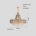 Modern gold decorbites crystal led chandelier dining room pendant light