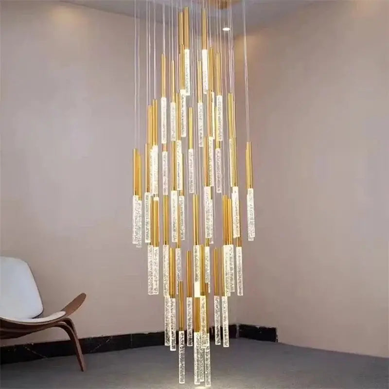 Modern gold decorbites crystal led chandelier living room light