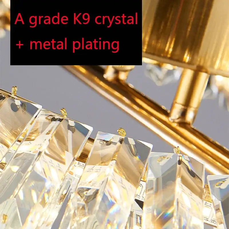 Modern gold decorbites crystal led chandelier living room light