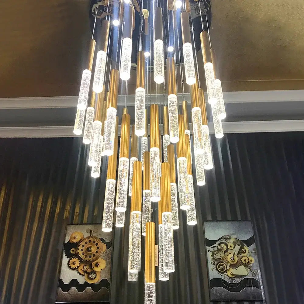 Modern gold decorbites crystal led chandelier living room light