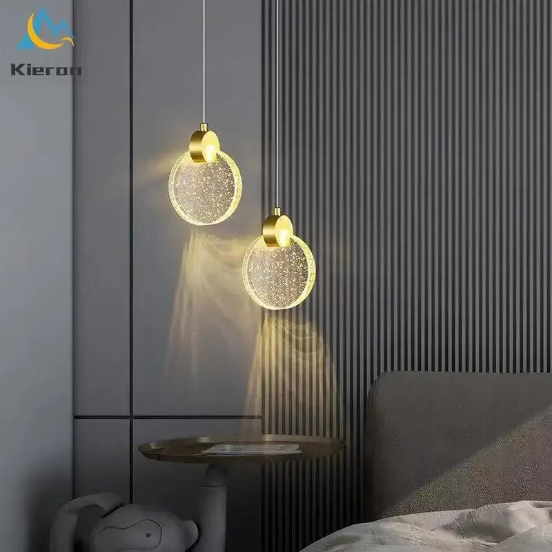 Modern gold decorbites crystal led chandelier living room pendant light