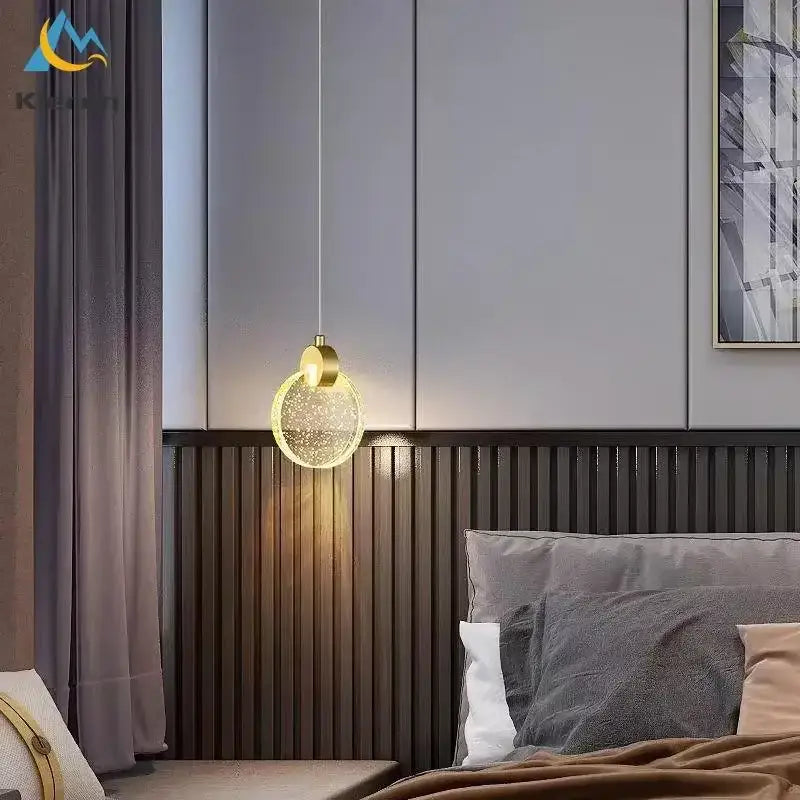 Modern gold decorbites crystal led chandelier living room pendant light