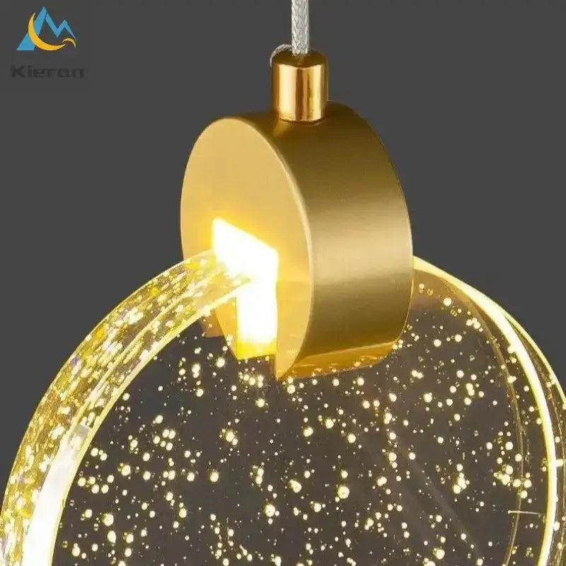Modern gold decorbites crystal led chandelier living room pendant light