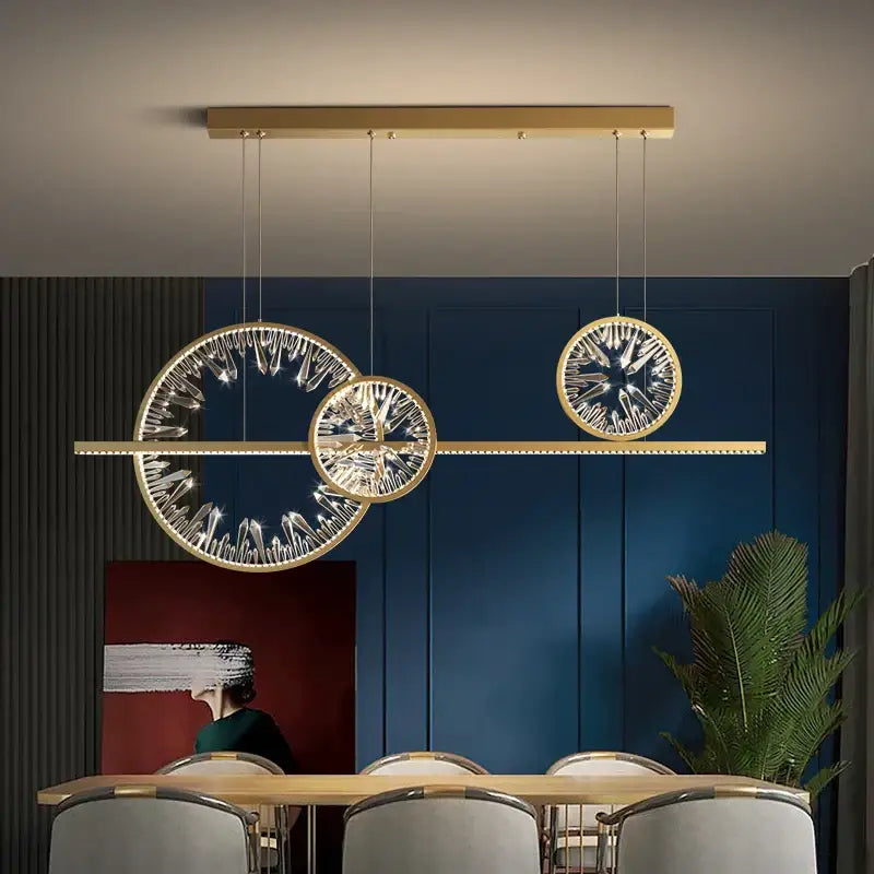 Modern gold decorbites crystal pendant chandelier dining room lighting