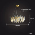 Modern gold decorbites crystal round chandelier dining room light