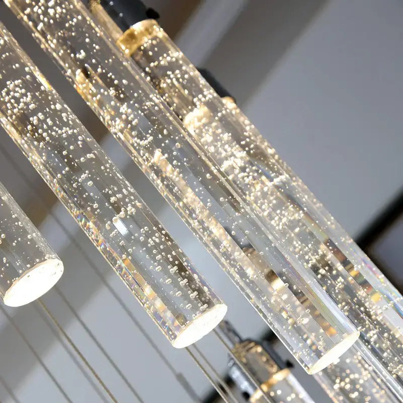 Modern gold decorbites crystal staircase chandelier living room light