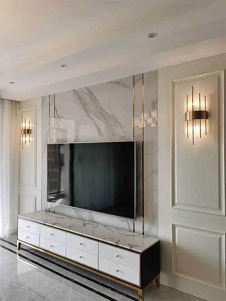 Modern gold decorbites crystal wall lamp bedroom luxury sconce