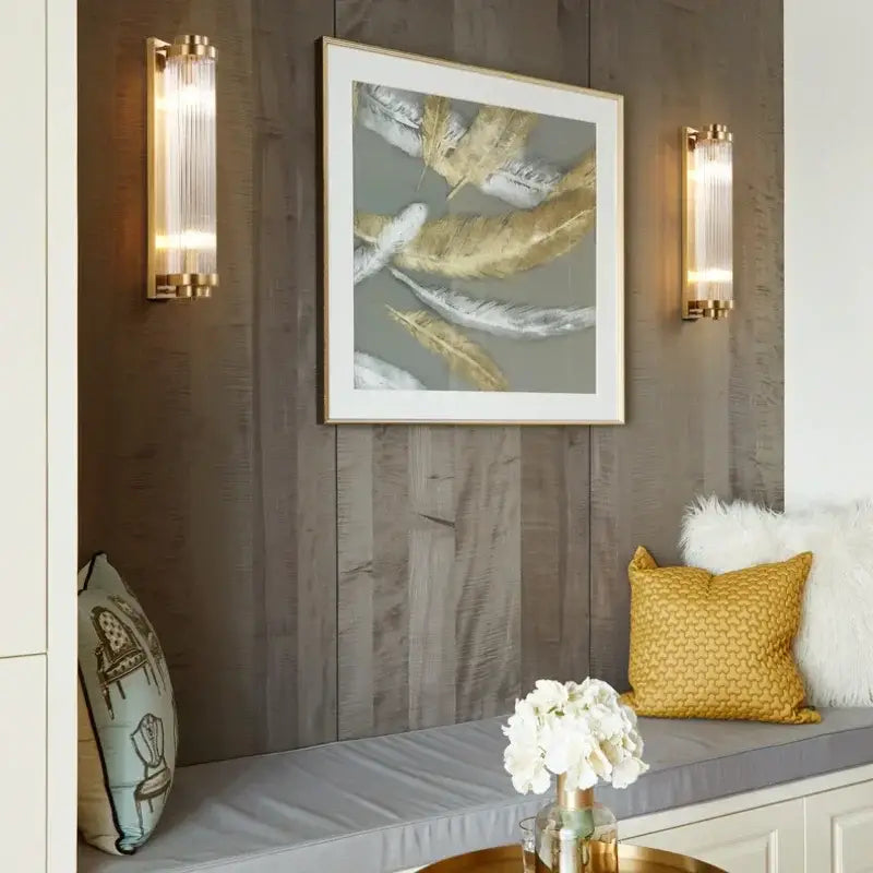 Modern gold decorbites crystal wall sconce bedroom glass light