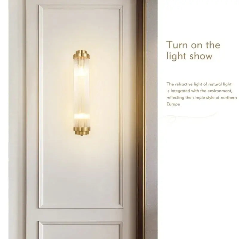 Modern gold decorbites crystal wall sconce bedroom glass light