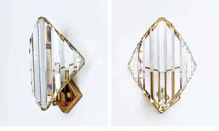 Modern gold decorbites crystal wall sconce living room light fixture