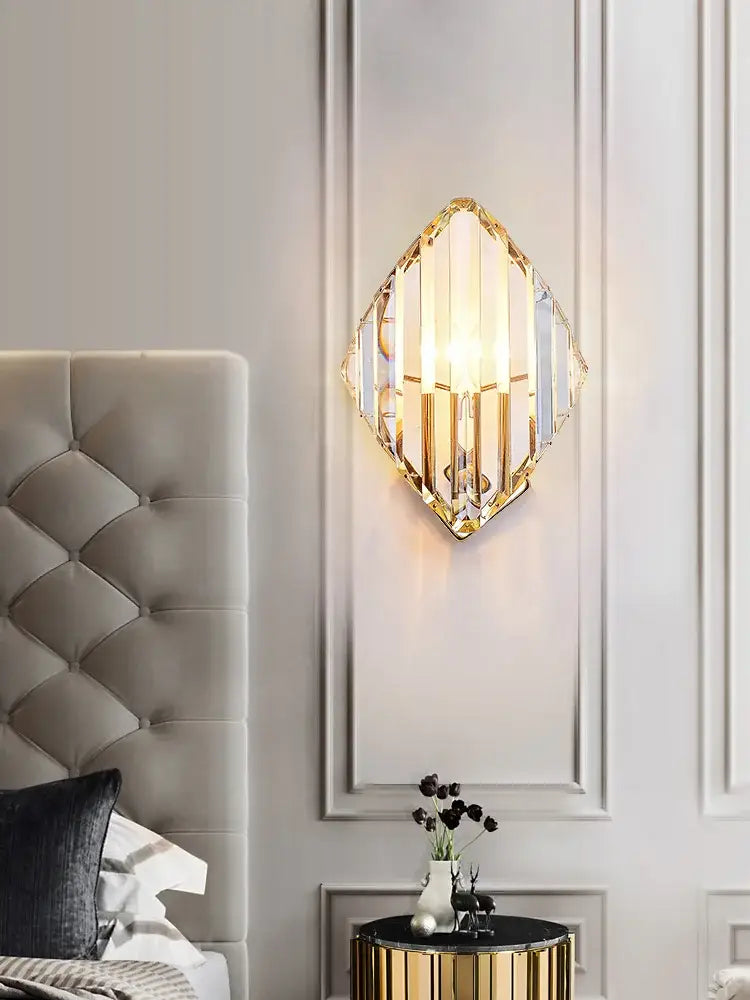 Modern gold decorbites crystal wall sconce living room light fixture
