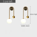 Modern gold decorbites glass ball led wall lamp bedroom sconce