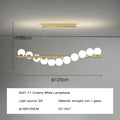Modern gold decorbites glass balls chandelier dining room pendant light
