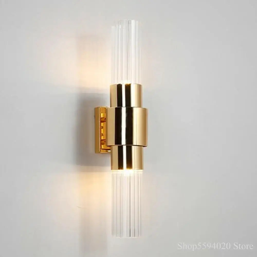 Modern gold decorbites iron glass lamps living room wall sconce