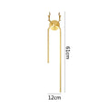 Modern gold deer head wall lamp bedroom arched led sconce