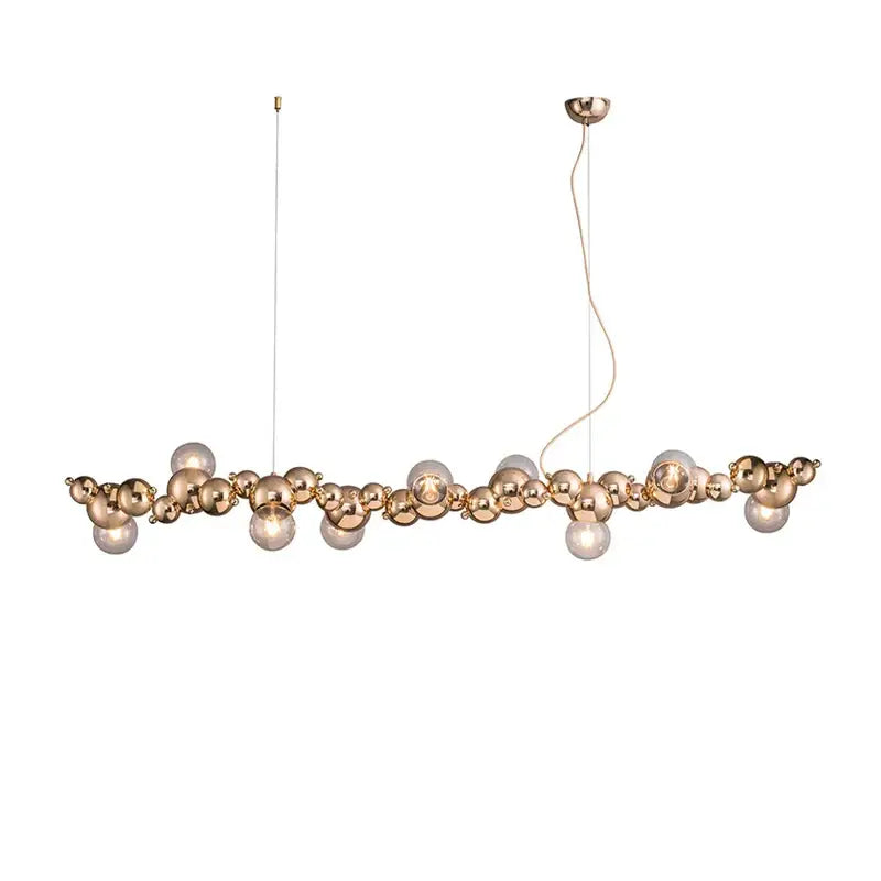 Modern gold designer molecule chandelier dining room pendant light