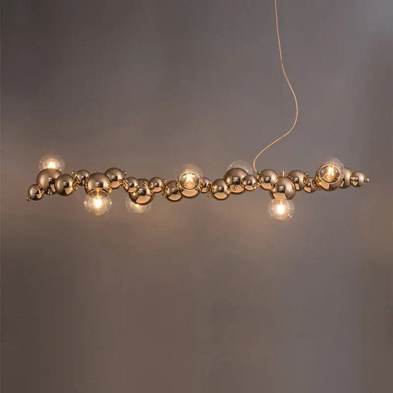 Modern gold designer molecule chandelier dining room pendant light