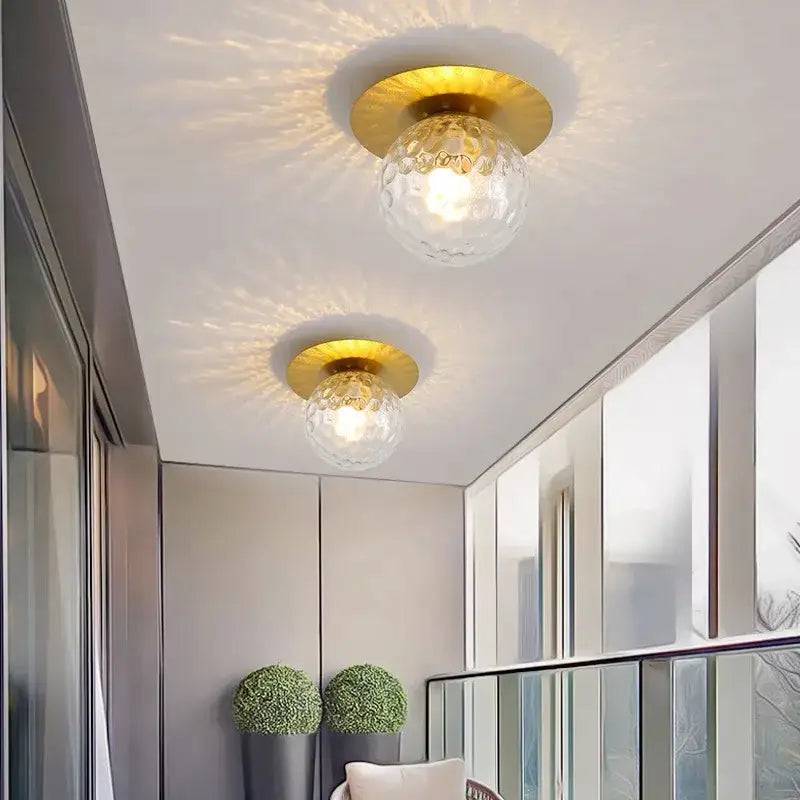 Modern gold diamond crystal ceiling lights for bedroom living room